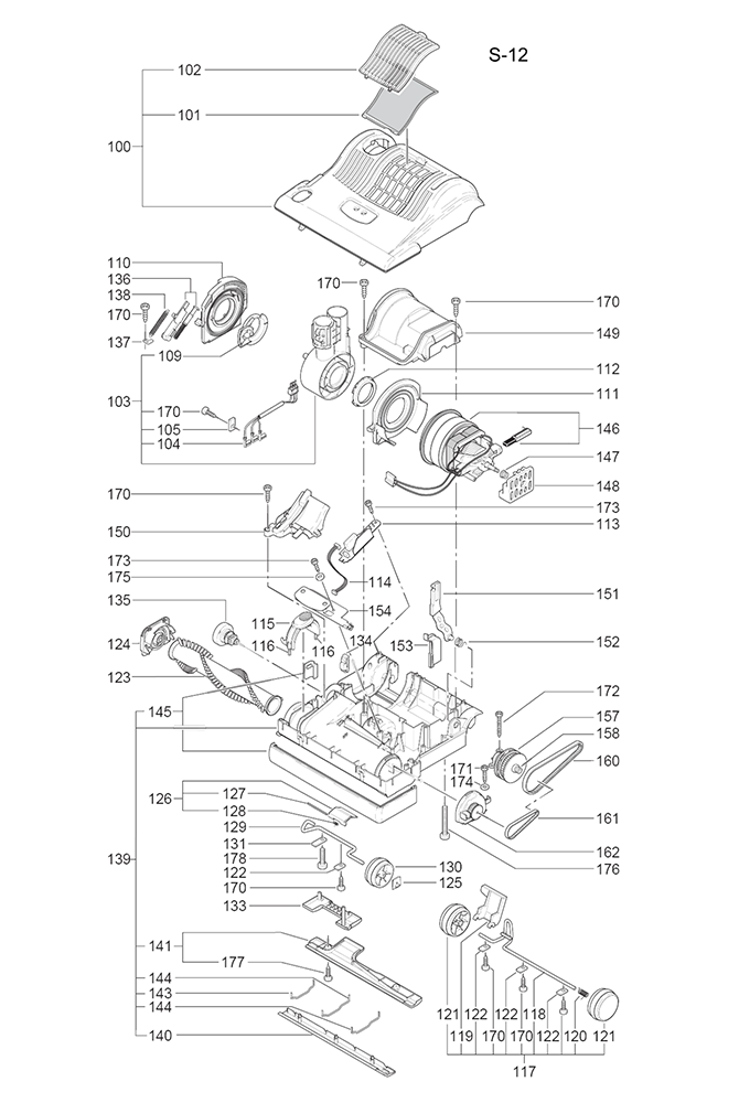 Windsor Karcher Sensor S 12" Powerhead (after 2020)